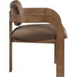 Meridian Furniture Cedra Brown Velvet Performance Fabric Dining Chair (Set of 2)