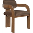 Meridian Furniture Cedra Brown Velvet Performance Fabric Dining Chair (Set of 2)