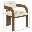 Meridian Furniture Cedra Cream Velvet Performance Fabric Dining Chair (Set of 2)