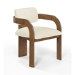 Meridian Furniture Cedra Cream Velvet Performance Fabric Dining Chair (Set of 2)