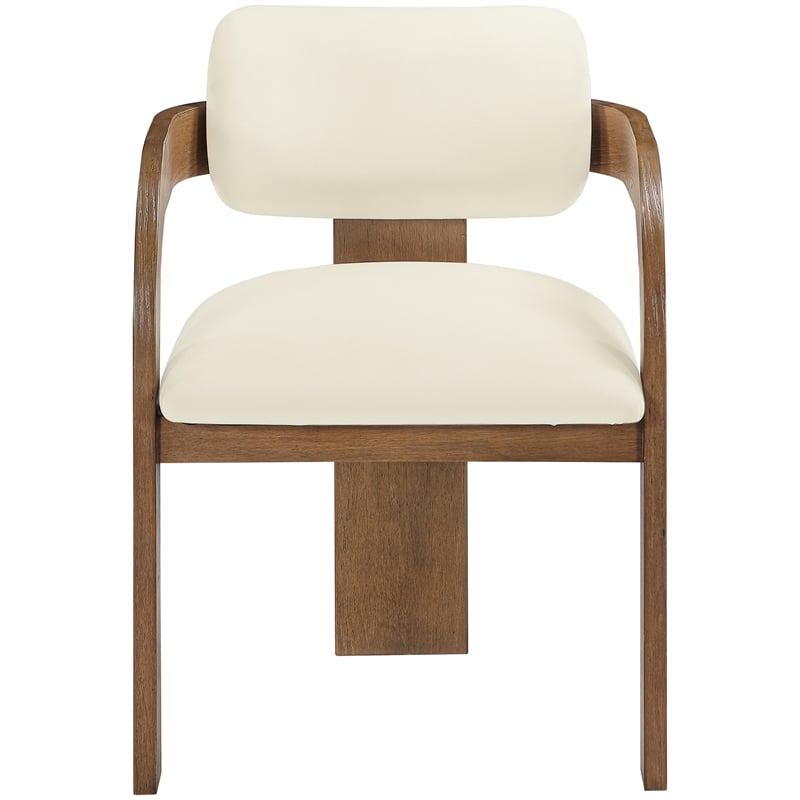 Meridian Furniture Cedra Cream Velvet Performance Fabric Dining Chair (Set of 2)
