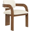 Meridian Furniture Cedra Cream Velvet Performance Fabric Dining Chair (Set of 2)