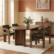 Meridian Furniture Cedra Green Velvet Performance Fabric Dining Chair (Set of 2)