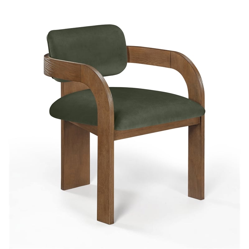 Meridian Furniture Cedra Green Velvet Performance Fabric Dining Chair (Set of 2)