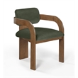 Meridian Furniture Cedra Green Velvet Performance Fabric Dining Chair (Set of 2)