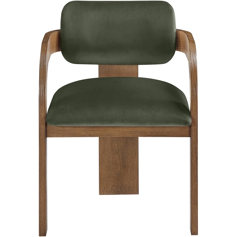 Meridian Furniture Cedra Green Velvet Performance Fabric Dining Chair (Set of 2)