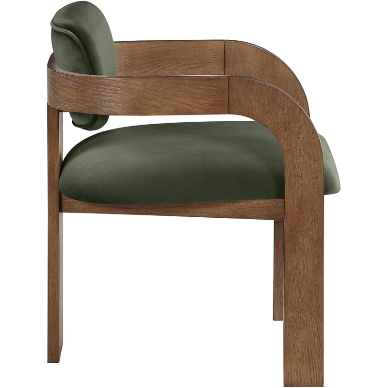 Meridian Furniture Cedra Green Velvet Performance Fabric Dining Chair (Set of 2)