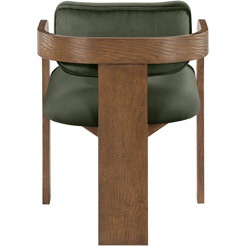 Meridian Furniture Cedra Green Velvet Performance Fabric Dining Chair (Set of 2)