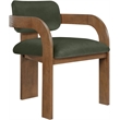 Meridian Furniture Cedra Green Velvet Performance Fabric Dining Chair (Set of 2)