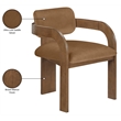 Meridian Furniture Cedra Saddle Velvet Performance Fabric DC (Set of 2)