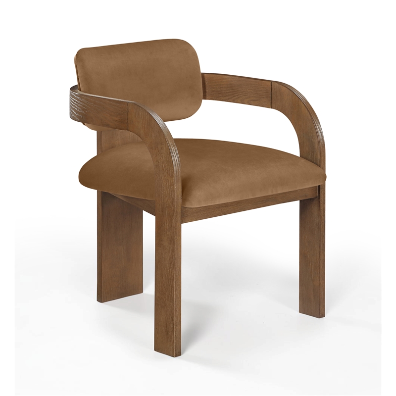 Meridian Furniture Cedra Saddle Velvet Performance Fabric DC (Set of 2)