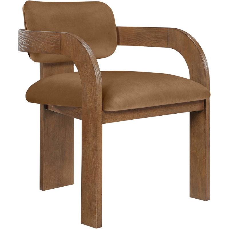 Meridian Furniture Cedra Saddle Velvet Performance Fabric DC (Set of 2)