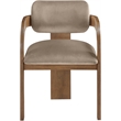 Meridian Furniture Cedra Taupe Velvet Performance Fabric Dining Chair (Set of 2)