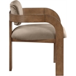Meridian Furniture Cedra Taupe Velvet Performance Fabric Dining Chair (Set of 2)