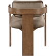 Meridian Furniture Cedra Taupe Velvet Performance Fabric Dining Chair (Set of 2)