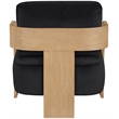 Meridian Furniture Cedra Black Velvet Performance Fabric Accent Chair