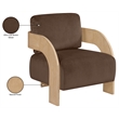 Meridian Furniture Cedra Brown Velvet Performance Fabric Accent Chair