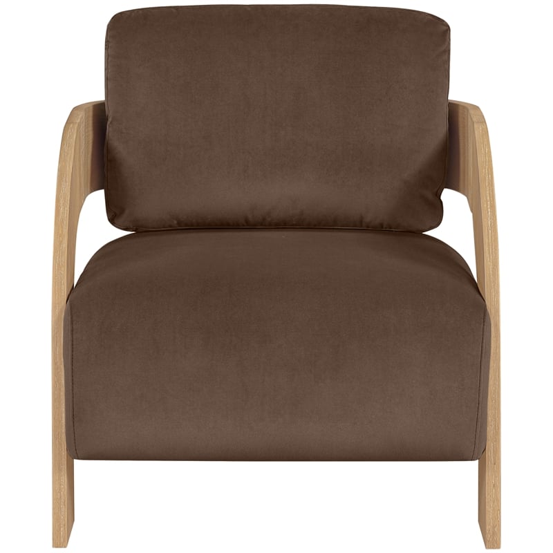 Meridian Furniture Cedra Brown Velvet Performance Fabric Accent Chair