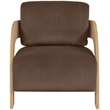 Meridian Furniture Cedra Brown Velvet Performance Fabric Accent Chair
