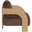 Meridian Furniture Cedra Brown Velvet Performance Fabric Accent Chair