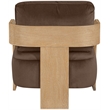 Meridian Furniture Cedra Brown Velvet Performance Fabric Accent Chair