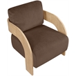 Meridian Furniture Cedra Brown Velvet Performance Fabric Accent Chair