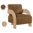 Meridian Furniture Cedra Saddle Velvet Performance Fabric Accent Chair