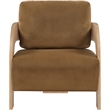 Meridian Furniture Cedra Saddle Velvet Performance Fabric Accent Chair