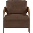 Meridian Furniture Cedra Brown Velvet Performance Fabric Accent Chair