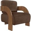 Meridian Furniture Cedra Brown Velvet Performance Fabric Accent Chair