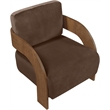 Meridian Furniture Cedra Brown Velvet Performance Fabric Accent Chair