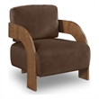 Meridian Furniture Cedra Brown Velvet Performance Fabric Accent Chair