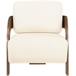 Meridian Furniture Cedra Cream Velvet Performance Fabric Accent Chair
