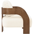 Meridian Furniture Cedra Cream Velvet Performance Fabric Accent Chair