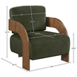 Meridian Furniture Cedra Green Velvet Performance Fabric Accent Chair