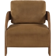 Meridian Furniture Cedra Saddle Velvet Performance Fabric Accent Chair
