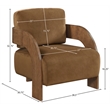 Meridian Furniture Cedra Saddle Velvet Performance Fabric Accent Chair