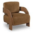Meridian Furniture Cedra Saddle Velvet Performance Fabric Accent Chair