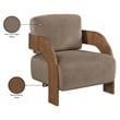 Meridian Furniture Cedra Taupe Velvet Performance Fabric Accent Chair