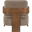 Meridian Furniture Cedra Taupe Velvet Performance Fabric Accent Chair