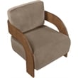Meridian Furniture Cedra Taupe Velvet Performance Fabric Accent Chair