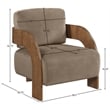 Meridian Furniture Cedra Taupe Velvet Performance Fabric Accent Chair