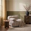 Meridian Furniture Orin Beige Velvet Performance Fabric Modular Chair