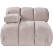 Meridian Furniture Orin Beige Velvet Performance Fabric Modular Chair