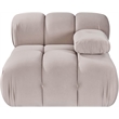 Meridian Furniture Orin Beige Velvet Performance Fabric Modular Chair