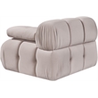 Meridian Furniture Orin Beige Velvet Performance Fabric Modular Chair