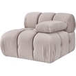 Meridian Furniture Orin Beige Velvet Performance Fabric Modular Chair
