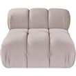 Meridian Furniture Orin Beige Velvet Performance Fabric Modular Chair