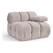 Meridian Furniture Orin Beige Velvet Performance Fabric Modular Chair