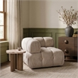 Meridian Furniture Orin Beige Velvet Performance Fabric Modular Corner Chair